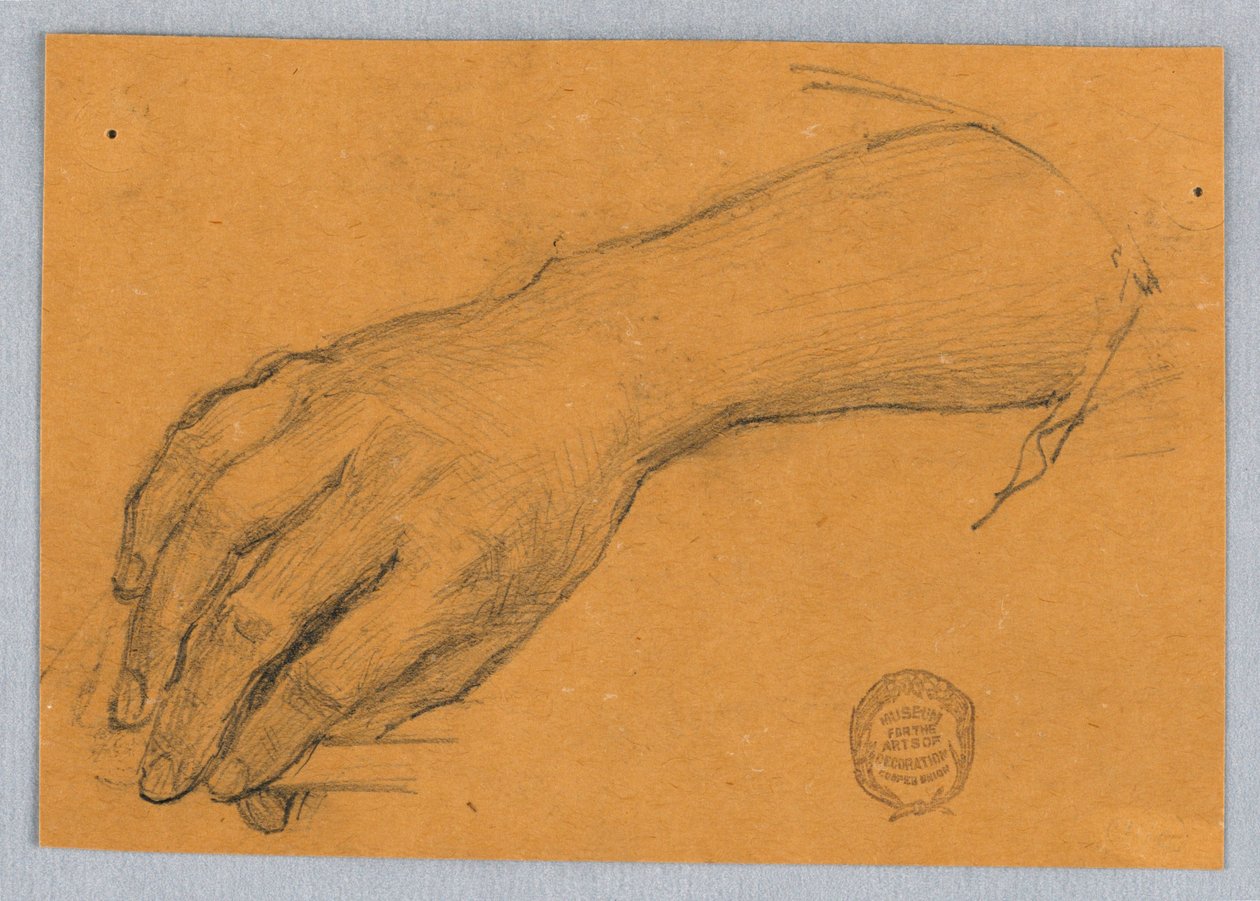 Studie af hånd og håndled af Francis Augustus Lathrop