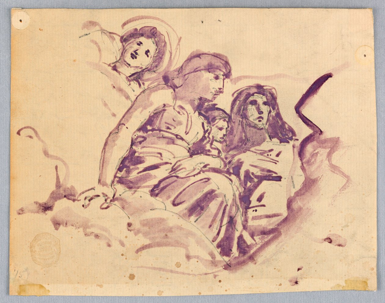 Studie af himmelske figurer af Francis Augustus Lathrop
