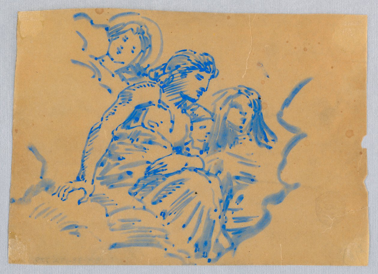 Studie af himmelske figurer af Francis Augustus Lathrop