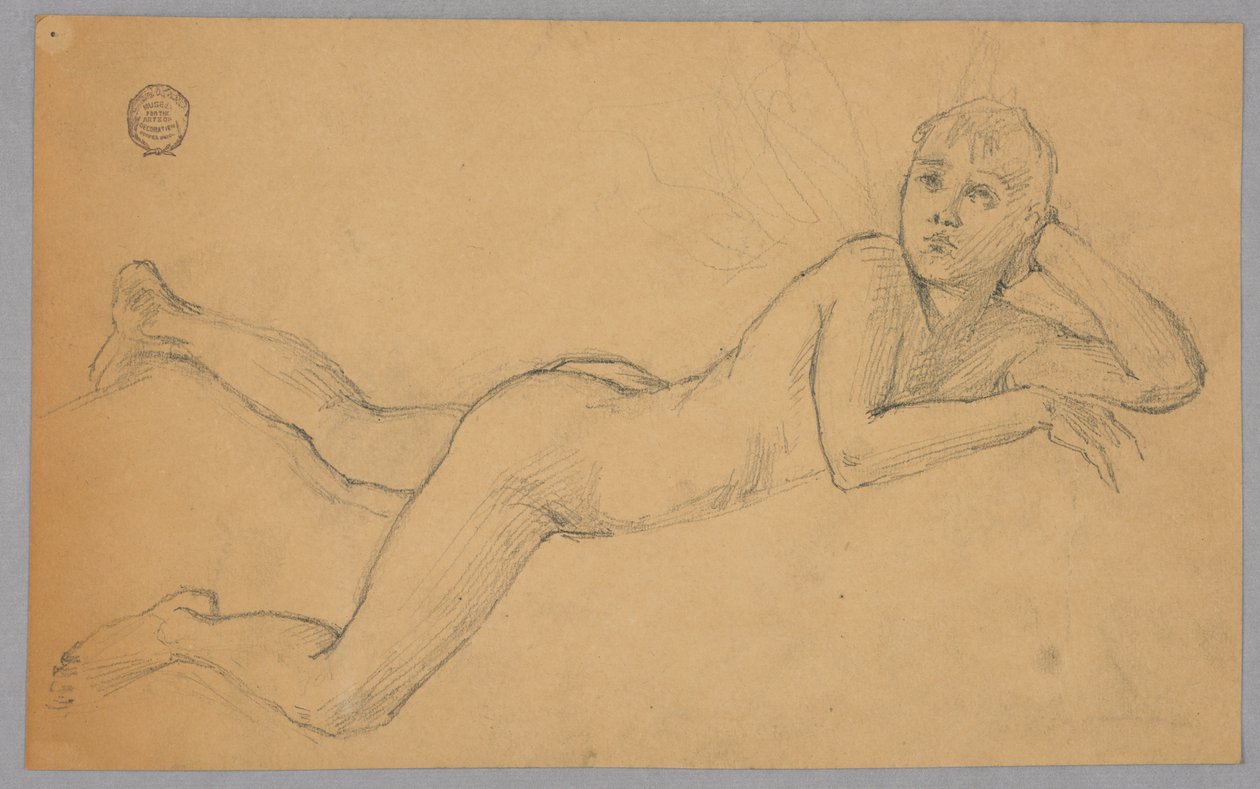 Studie af nøgen figur af Francis Augustus Lathrop