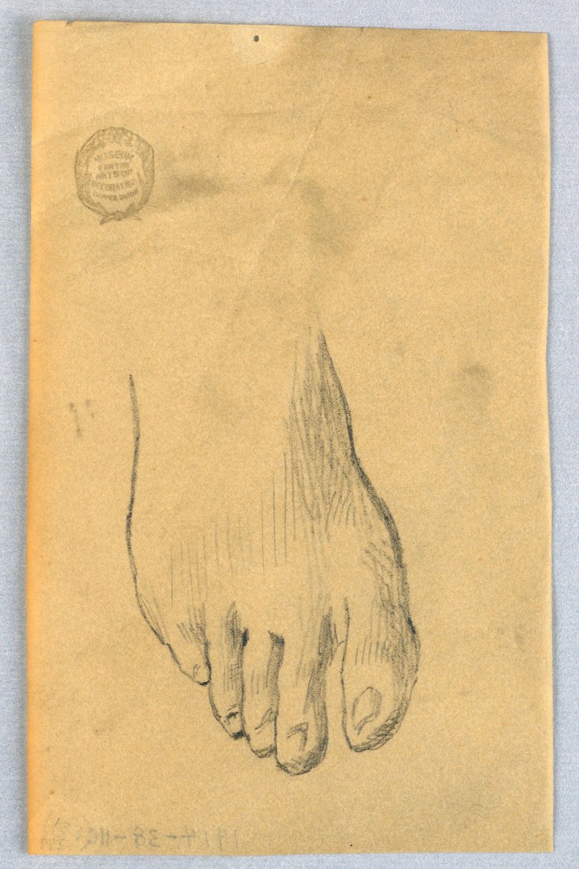 Studie af højre fod af Francis Augustus Lathrop