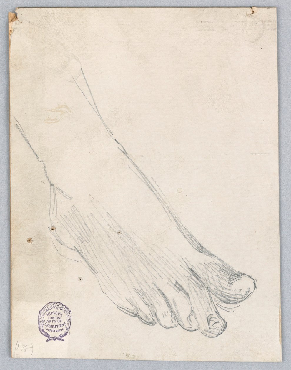 Studie af højre fod af Francis Augustus Lathrop