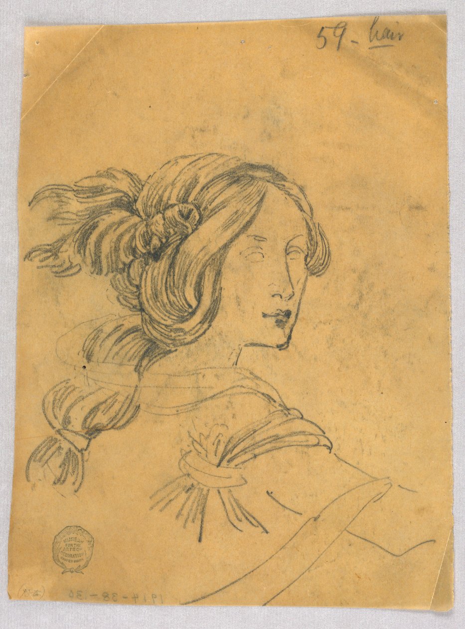 Studie af kvindens hoved og skuldre af Francis Augustus Lathrop