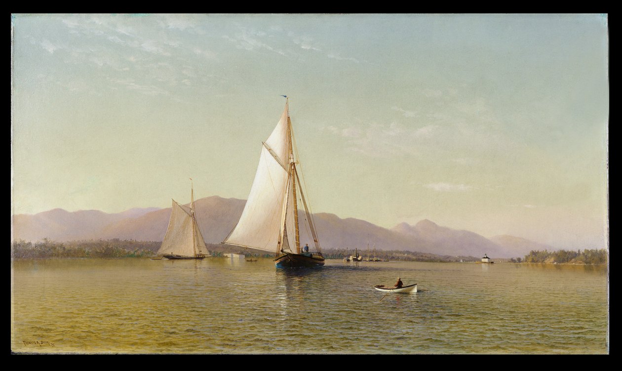 Hudson ved Tappan Zee, 1876 af Francis Augustus Silva