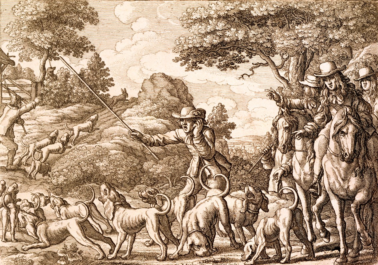 Hare Jagt, graveret af Wenceslaus Hollar, 1671 af Francis Barlow