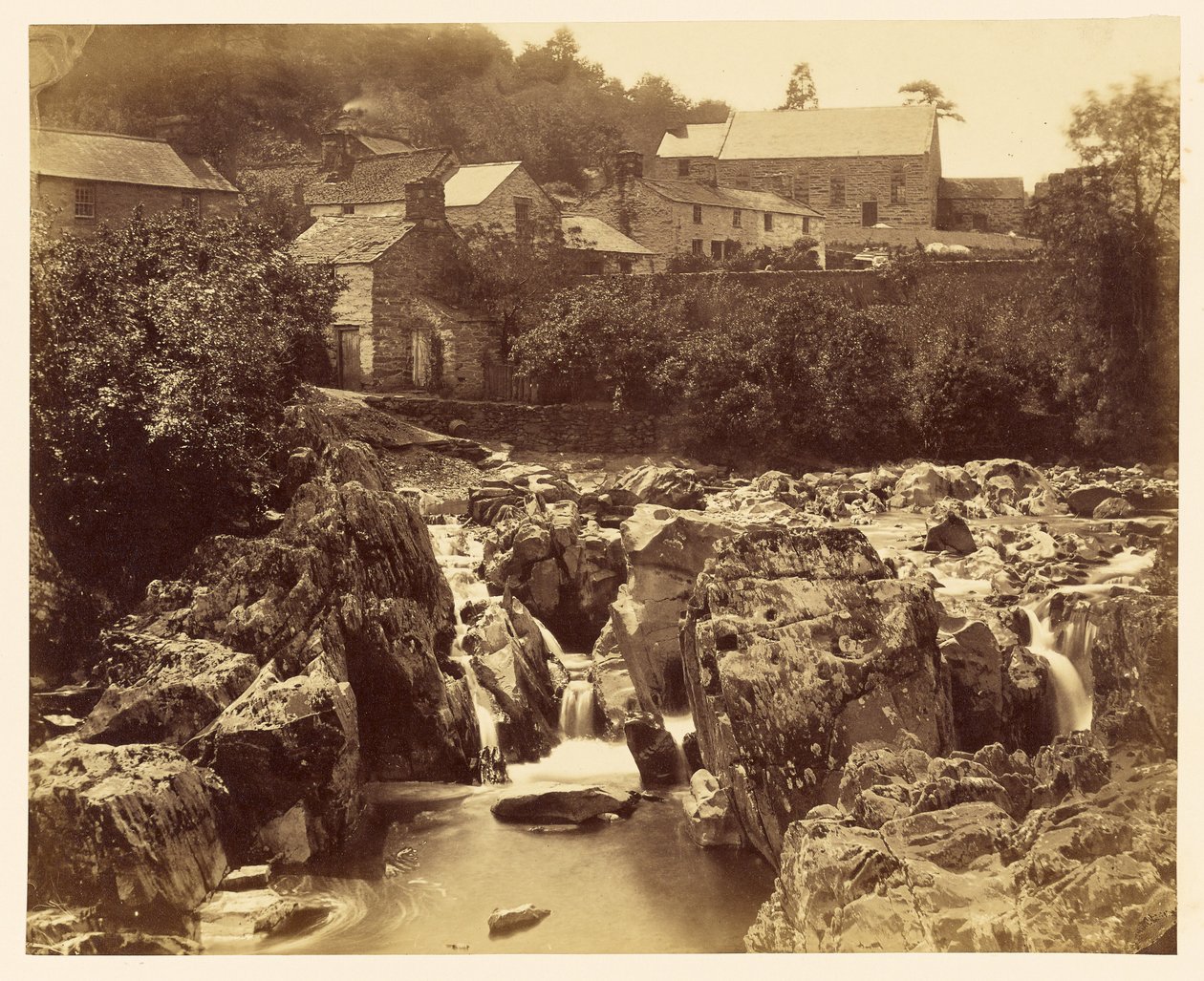 Ved Pont y Pair, Betws-y-Coed, Nordwales af Francis Bedford
