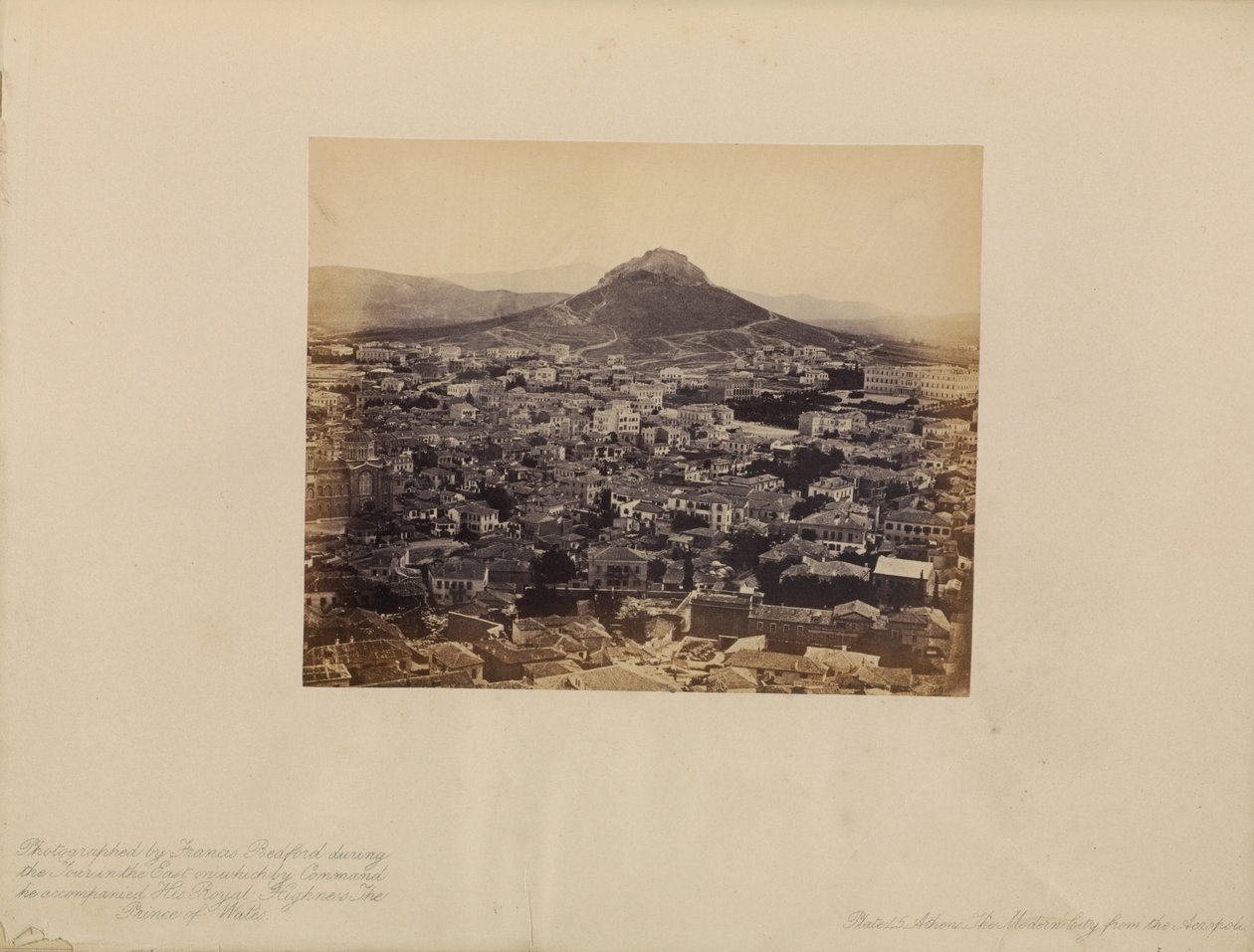 Athen - Den moderne by fra Akropolis af Francis Bedford