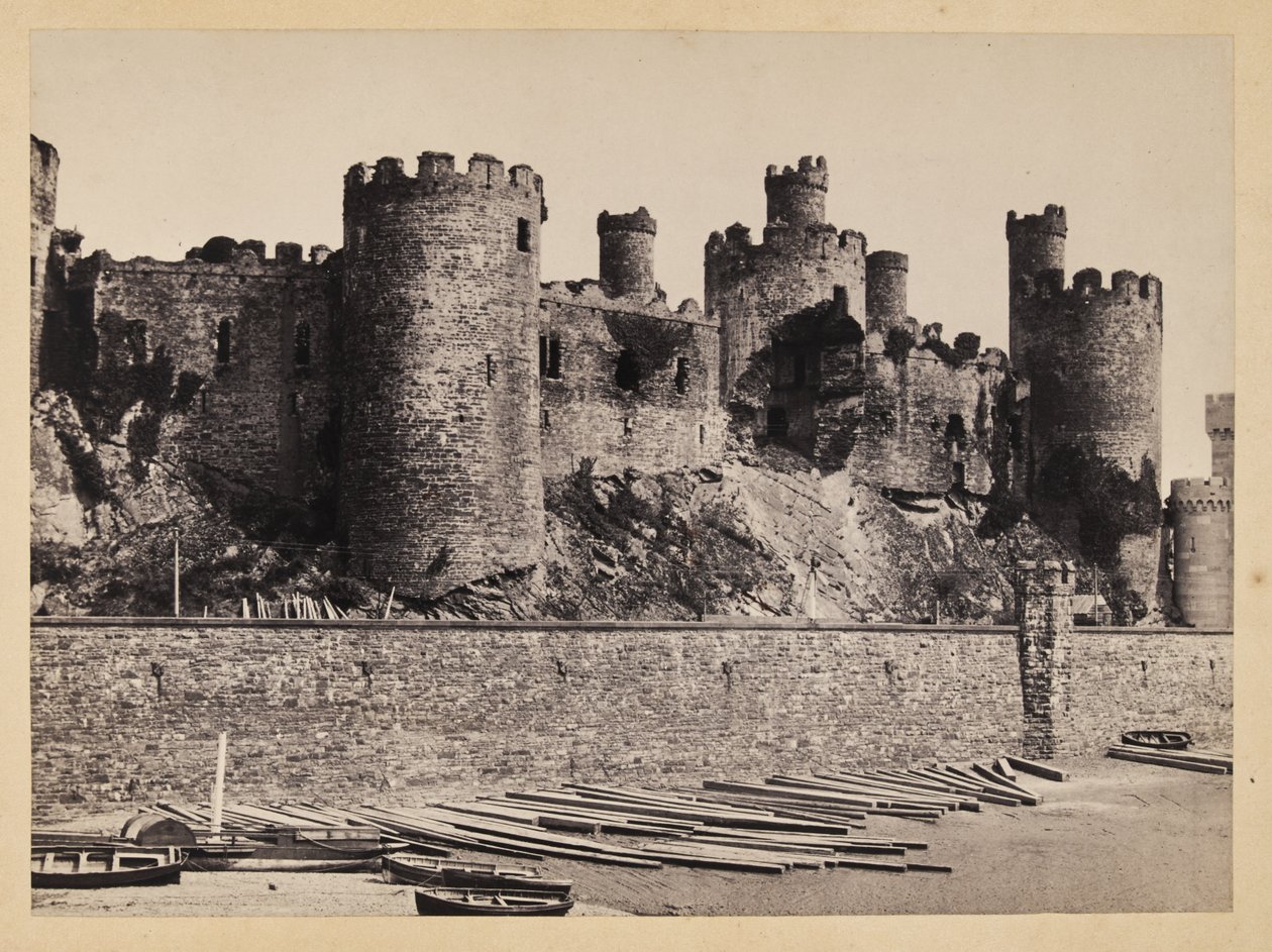Conway Castle set fra bækken af Francis Bedford