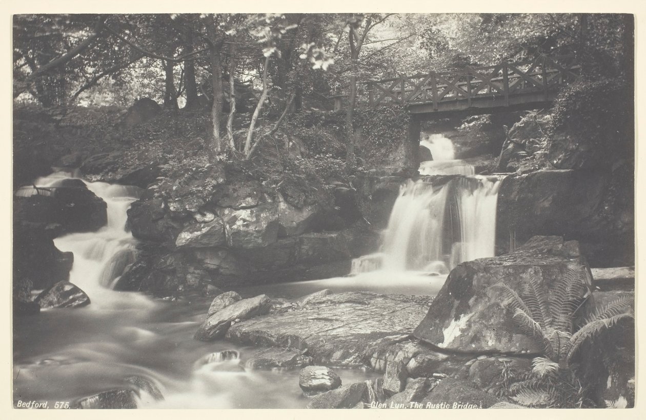 Glen Lyn, den rustikke bro, 186094. af Francis Bedford