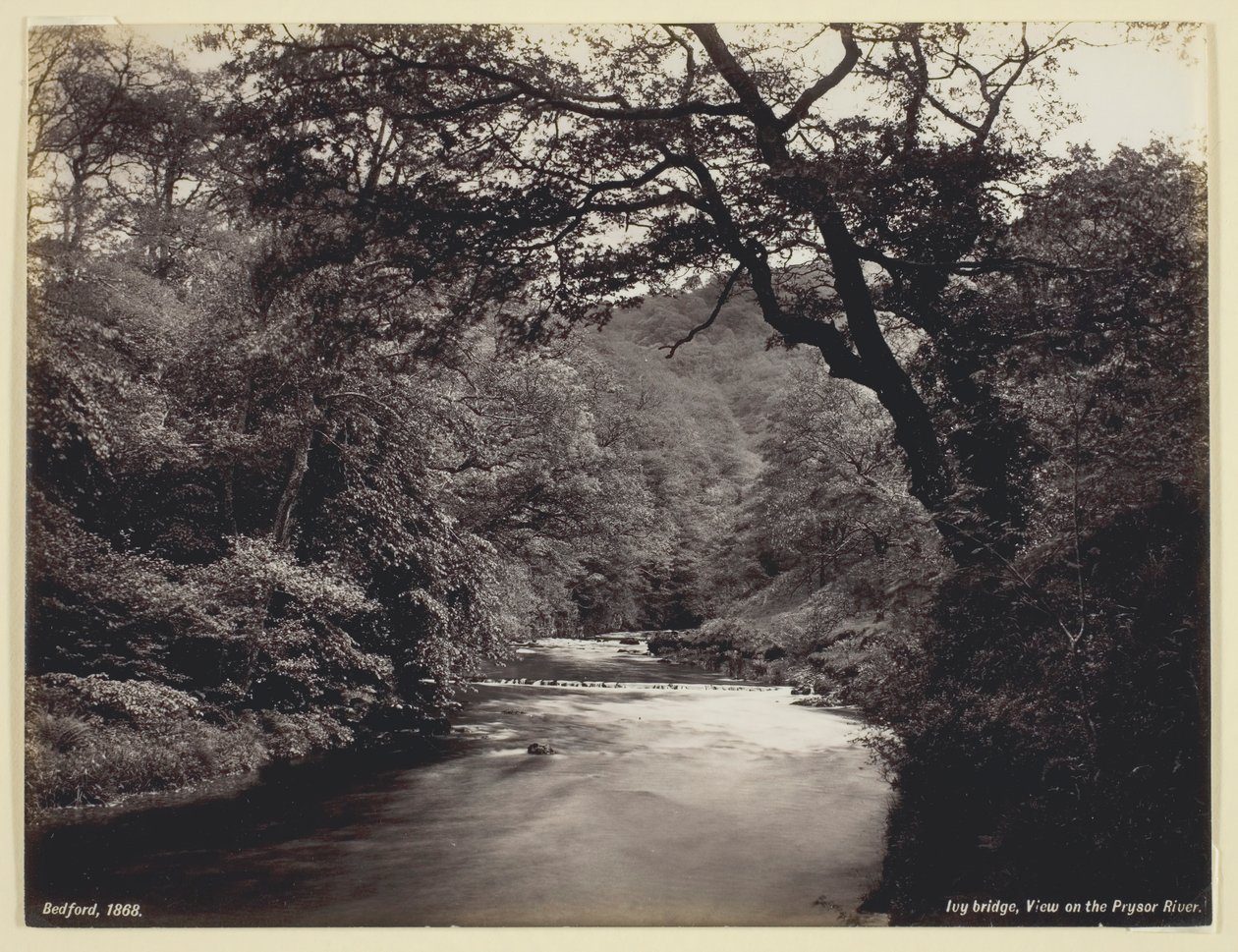 Ivy Bridge, Udsigt over Prysor-floden, 186094. af Francis Bedford