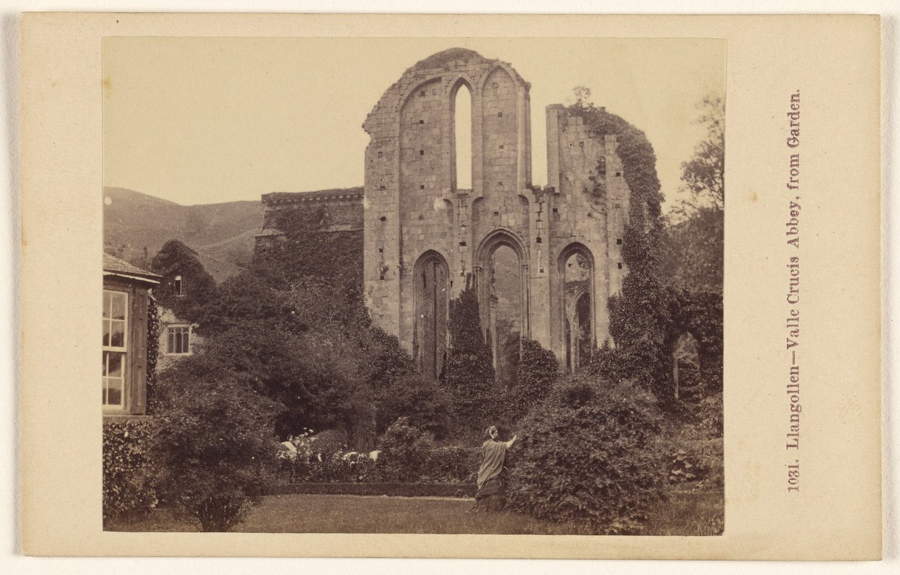 Llangollen - Valle Crucis-klostret, set fra haven af Francis Bedford