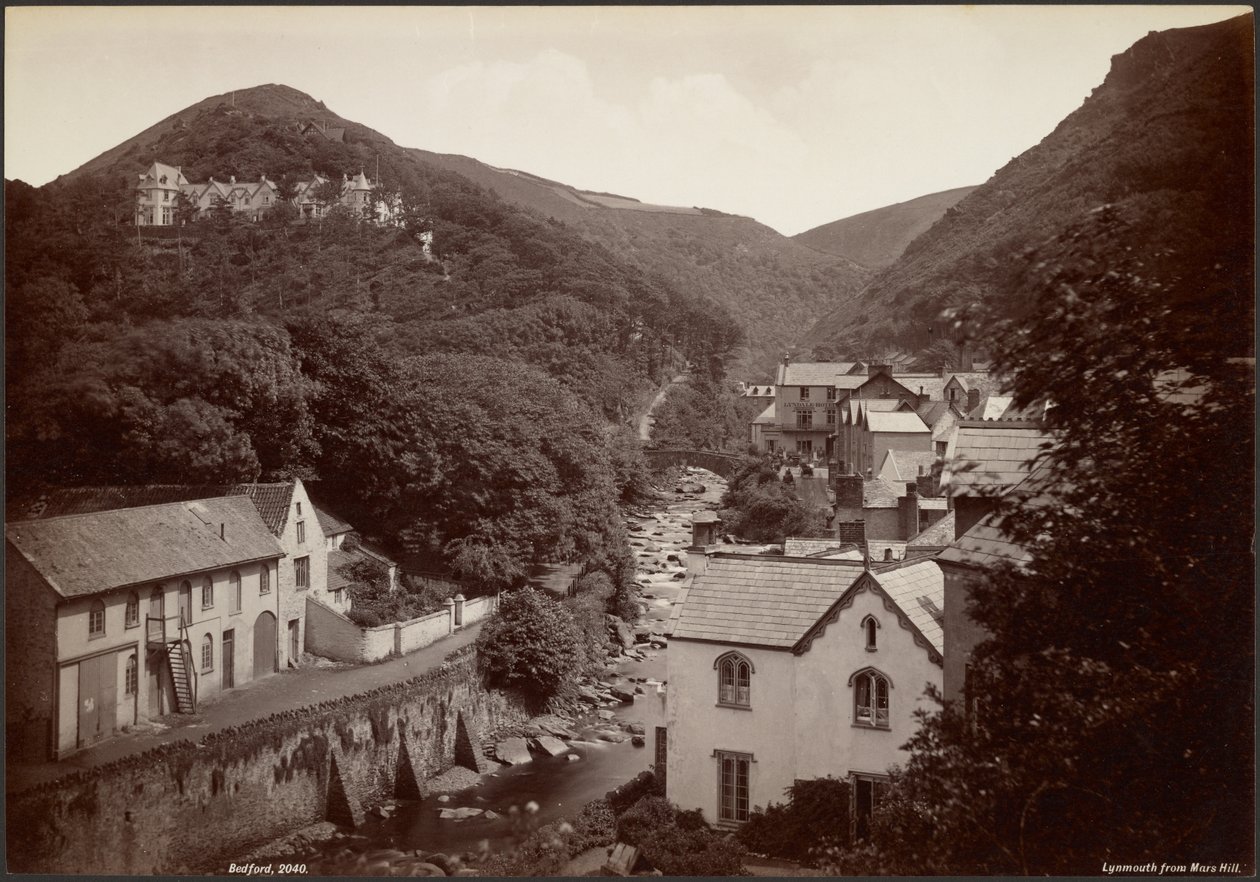 Lynmouth set fra Mars Hill af Francis Bedford