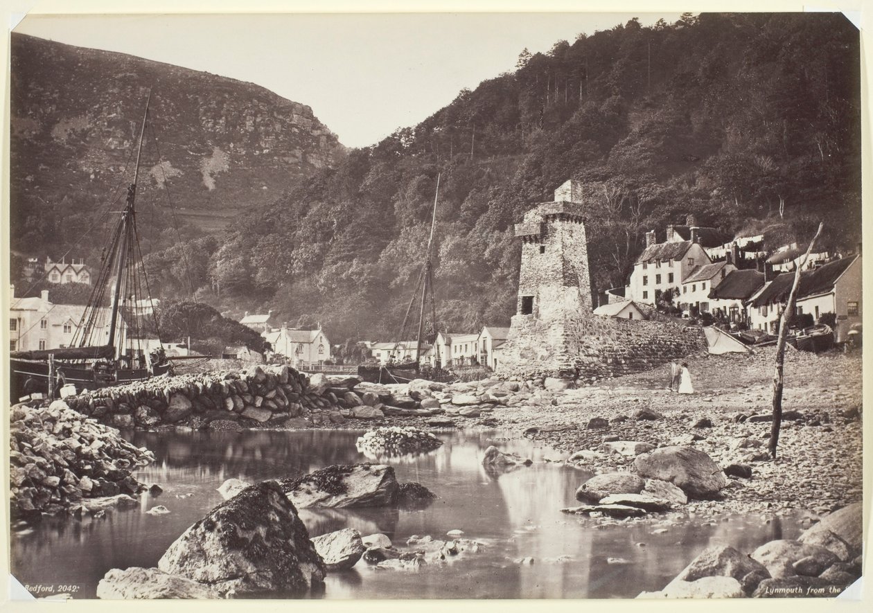 Lynmouth fra havet af Francis Bedford