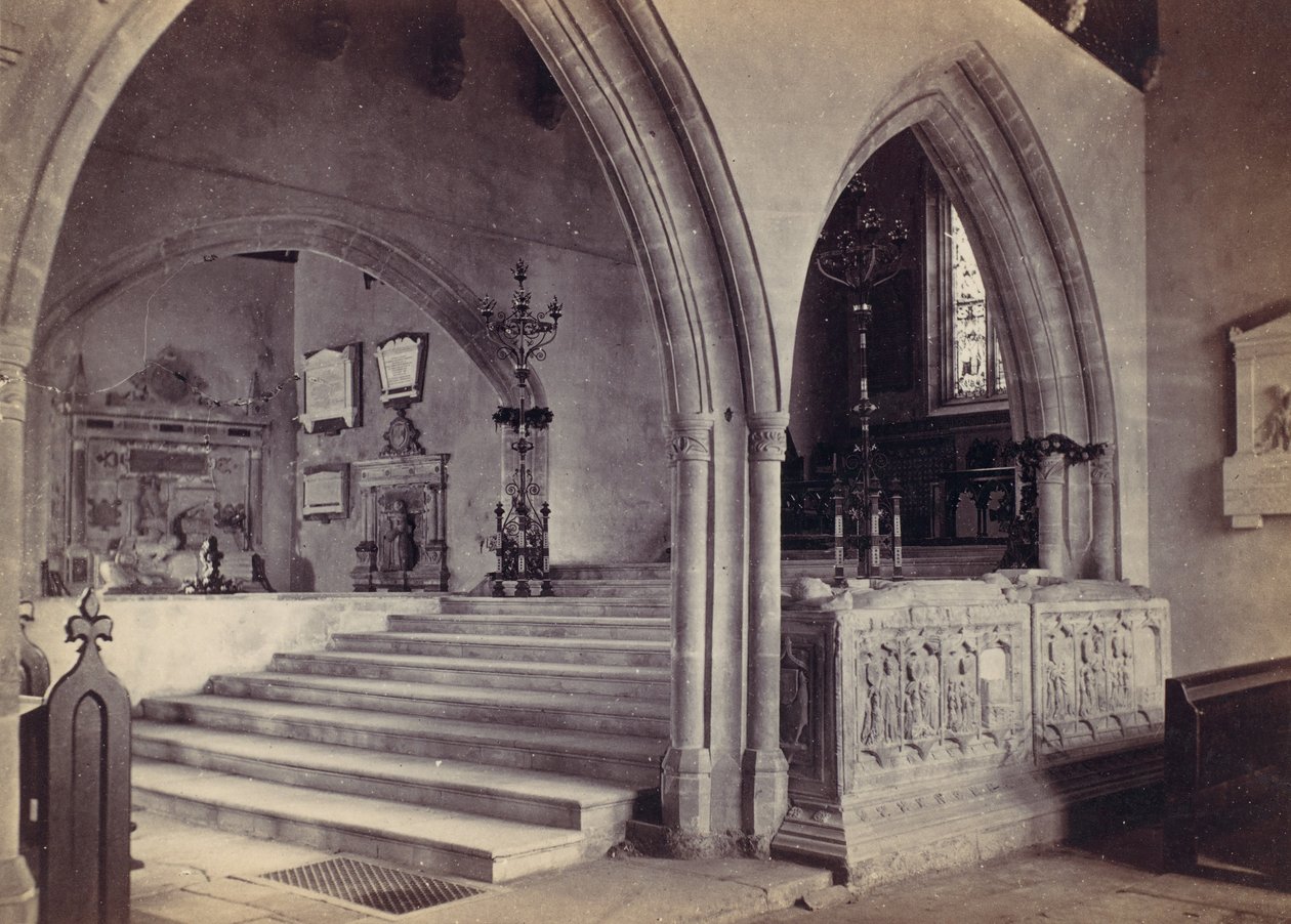 Monumenter og kanslertrappe, Tenby Kirke, 1870