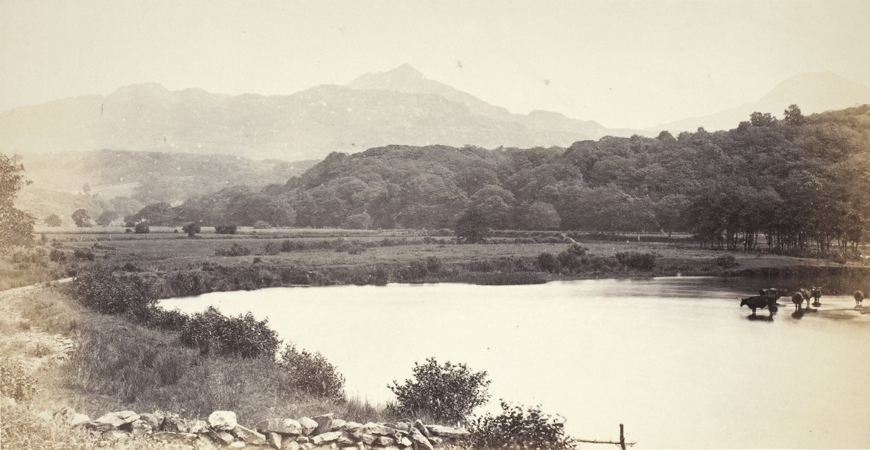 Floden Glaslyn og bjerge (513) af Francis Bedford
