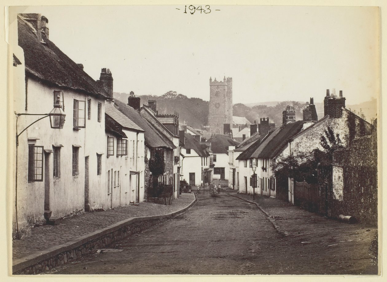 Uden titel [stråtækte hytter og kirke], 186094. af Francis Bedford