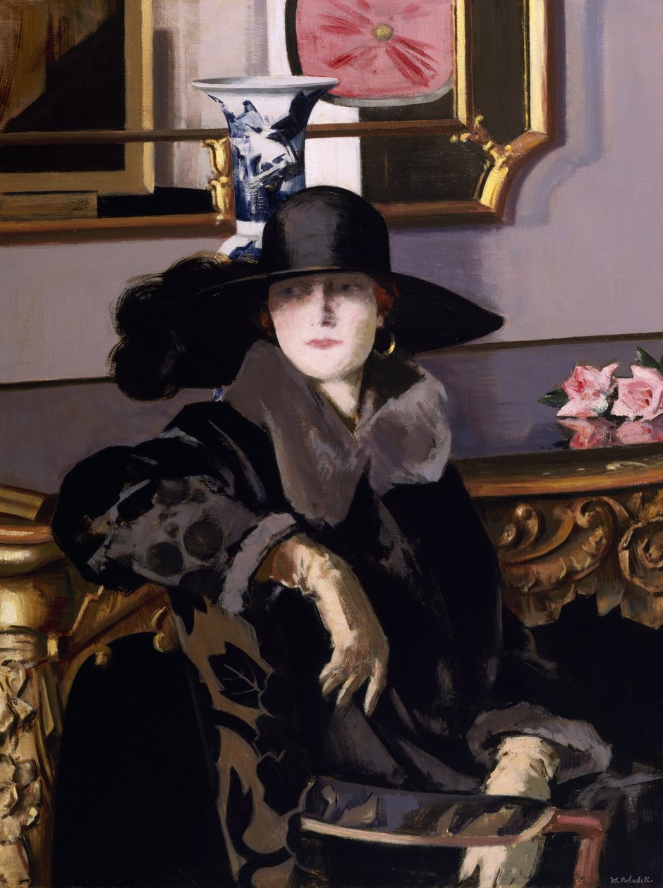 Nainen mustassa (öljy kankaalle) af Francis Campbell Boileau Cadell
