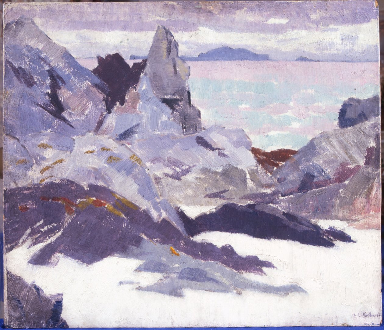Cathedral Rock, Iona (olie på lærred) af Francis Campbell Boileau Cadell