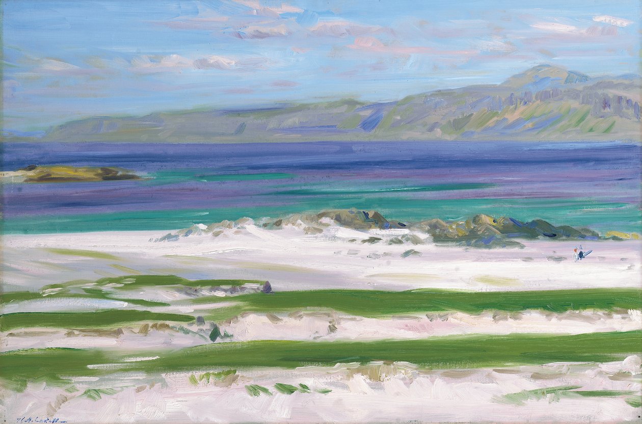 Iona Sound og Ben More (olie på lærred) af Francis Campbell Boileau Cadell