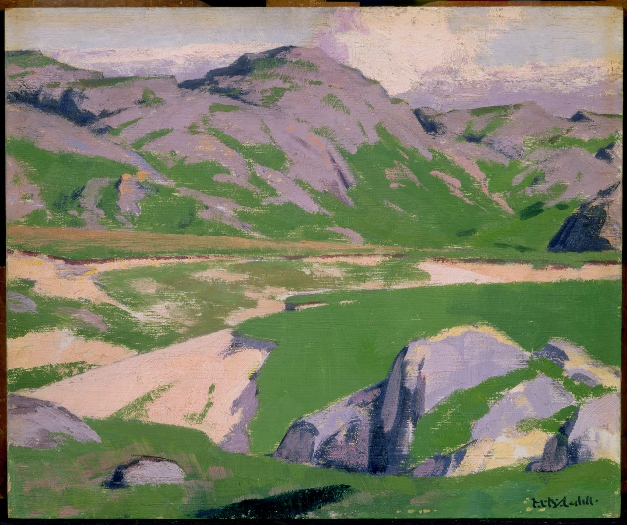Sø og bjerge (se 145804 for omvendt) af Francis Campbell Boileau Cadell
