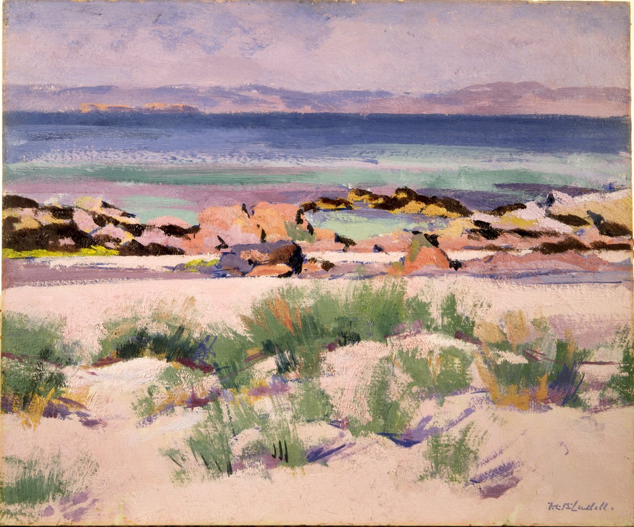 On the Shore, Iona (olie på lærred) af Francis Campbell Boileau Cadell