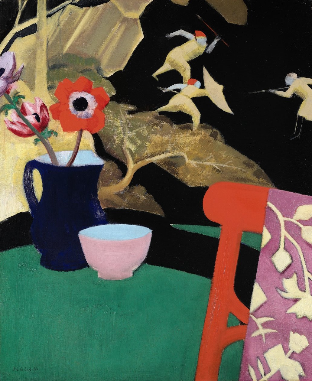 Stilleben med en lakskærm af Francis Campbell Boileau Cadell