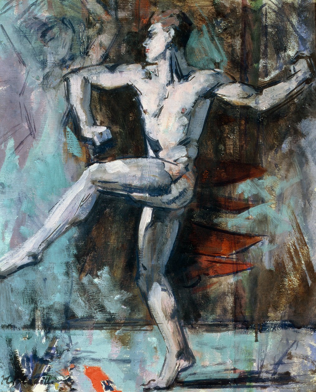 The Dancer (olie på krydsfiner) af Francis Campbell Boileau Cadell