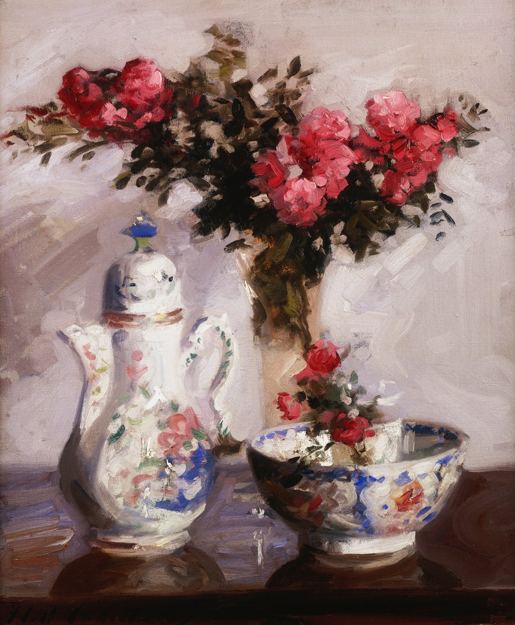 Famille Rose kaffekande af Francis Campbell Boileau Cadell