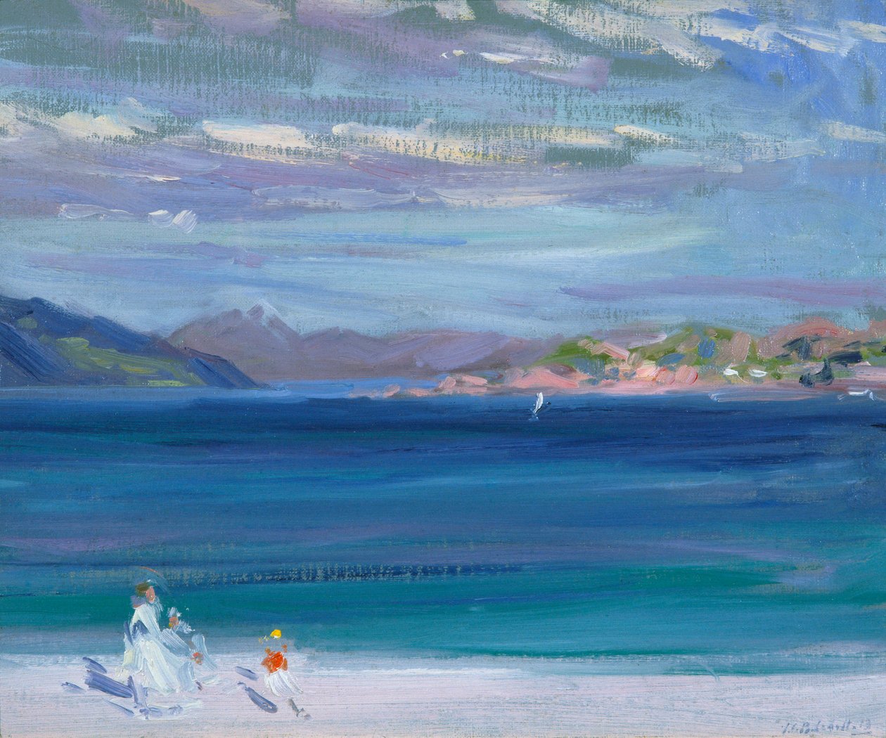 The Tail of Mull fra Iona (olie på lærred) af Francis Campbell Boileau Cadell