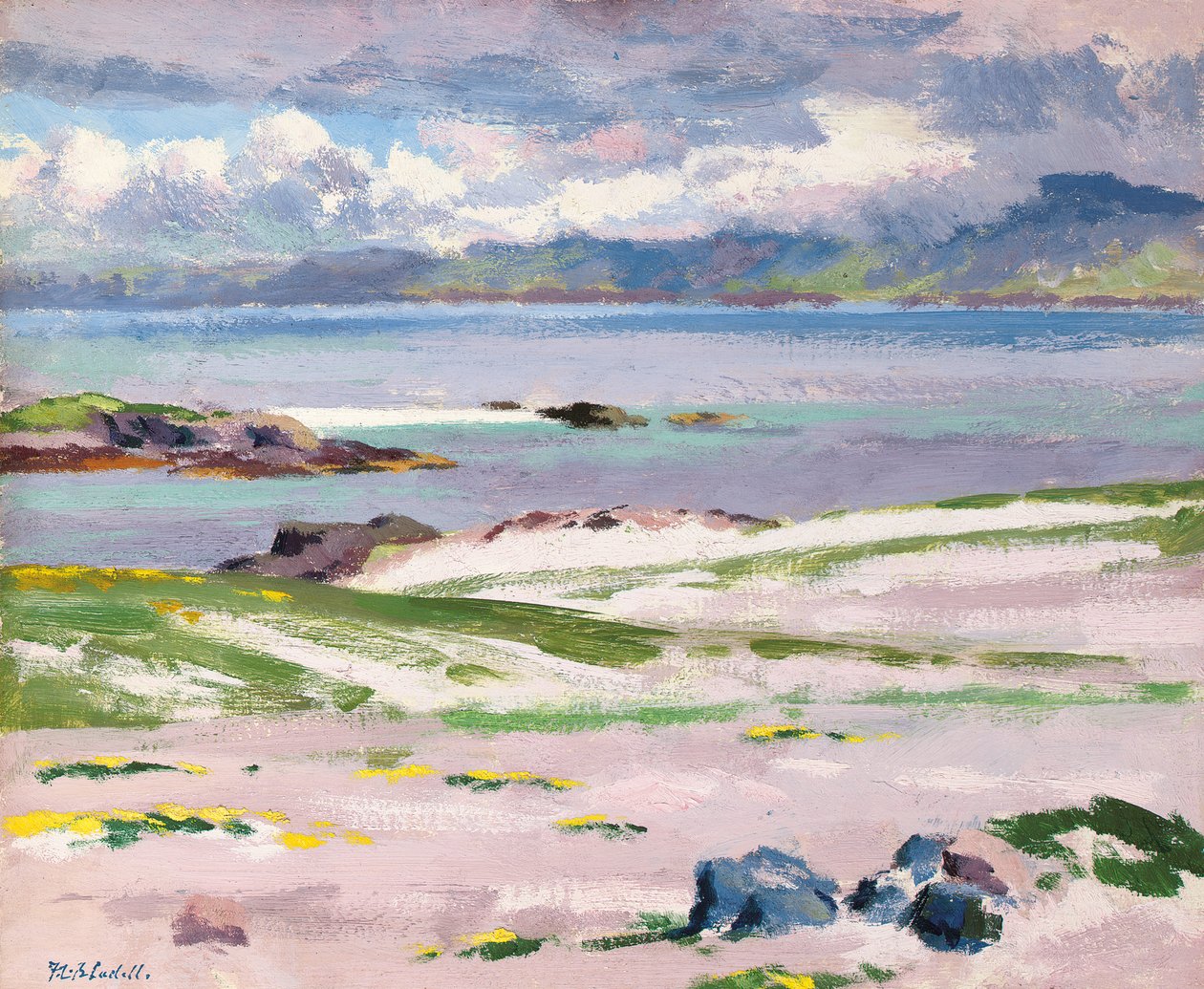 Towards Mull fra Choc Ard Anraidh, Iona, ca. 1928 (olie på lærred) af Francis Campbell Boileau Cadell