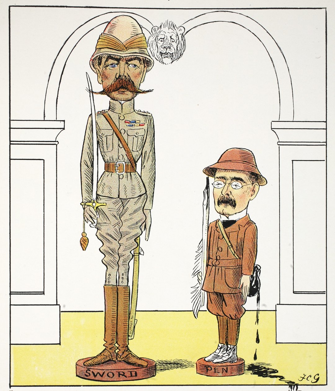 K, k, illustration fra The Struwwelpeter Alphabet, vers af Harold Begbie (1871-1929) af Francis Carruthers Gould