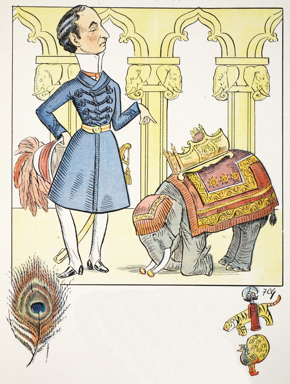 Ode af V, illustration fra The Struwwelpeter Alphabet, vers af Harold Begbie (1871-1929) af Francis Carruthers Gould