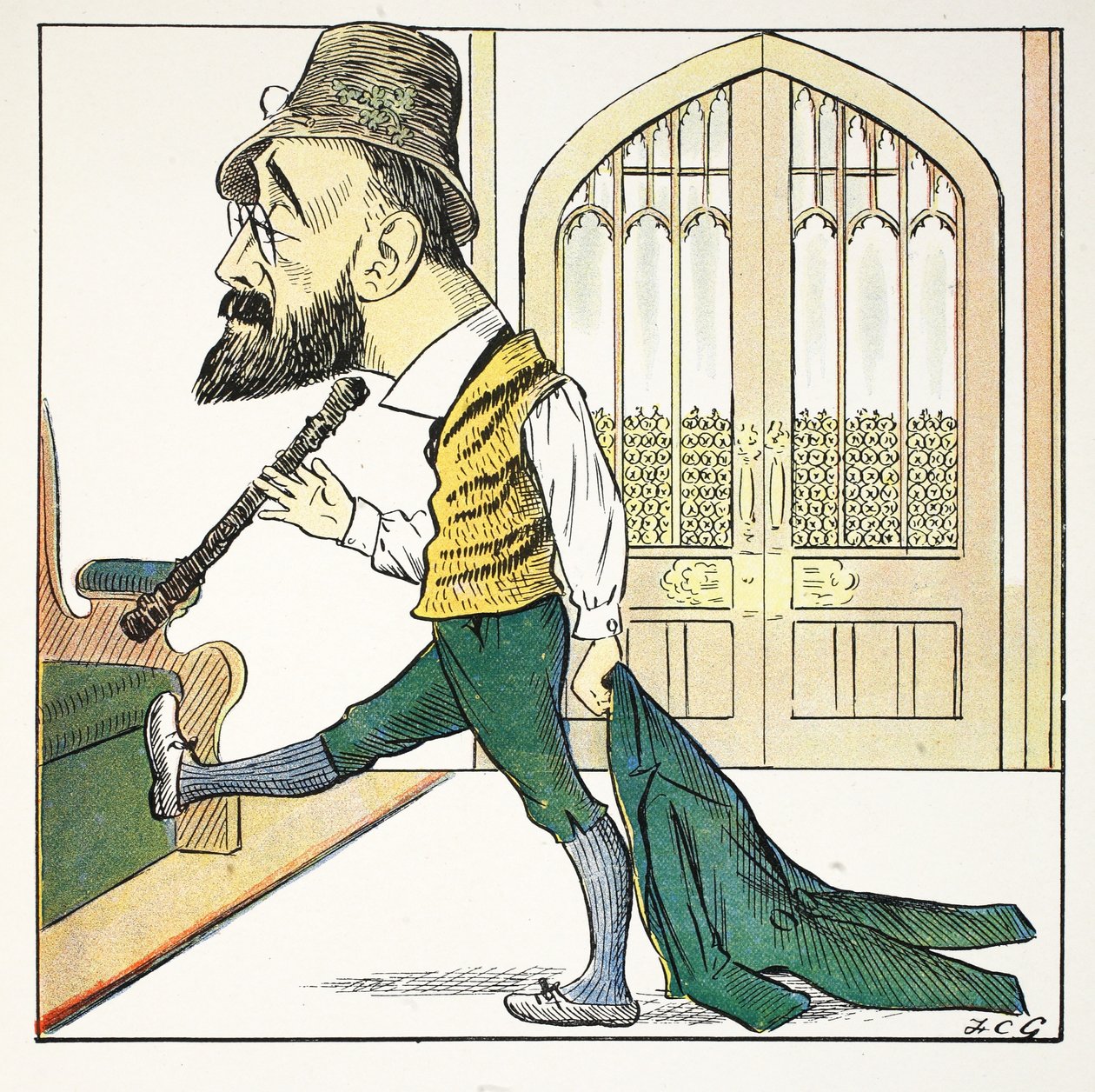 Strong T, illustration fra The Struwwelpeter Alphabet, vers af Harold Begbie (1871–1929) af Francis Carruthers Gould