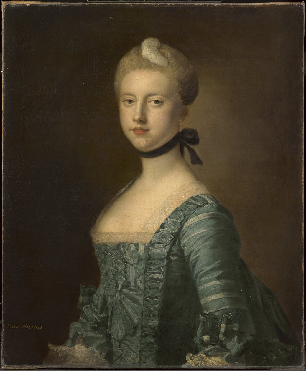 Miss C. Walpole, senere grevinde Dysart (den ene af et par) af Francis Cotes