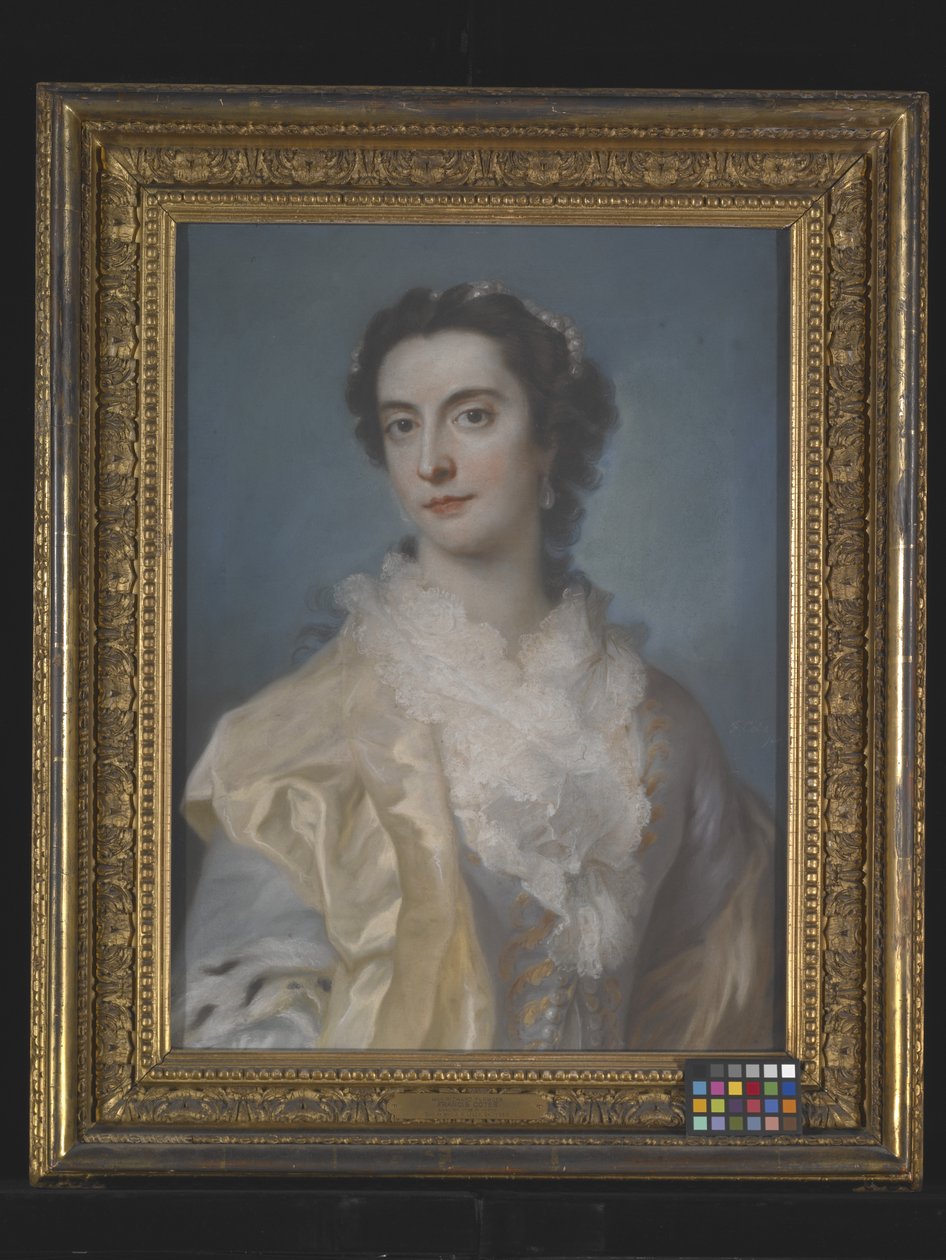 Portrait Of A Lady, ukendt dato (pastel på papir, opklæbet) af Francis Cotes