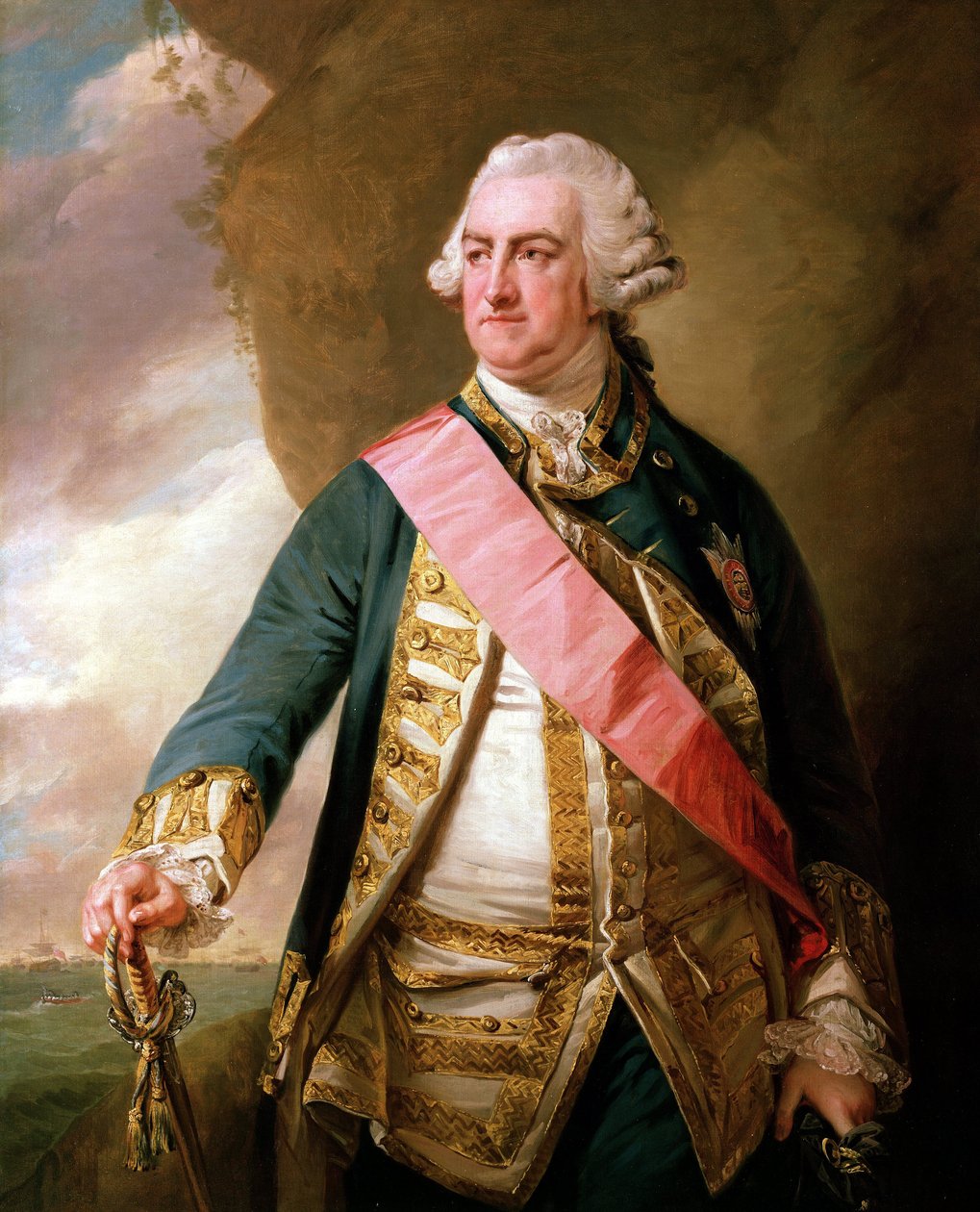 Portræt af admiral Edward Hawke af Francis Cotes
