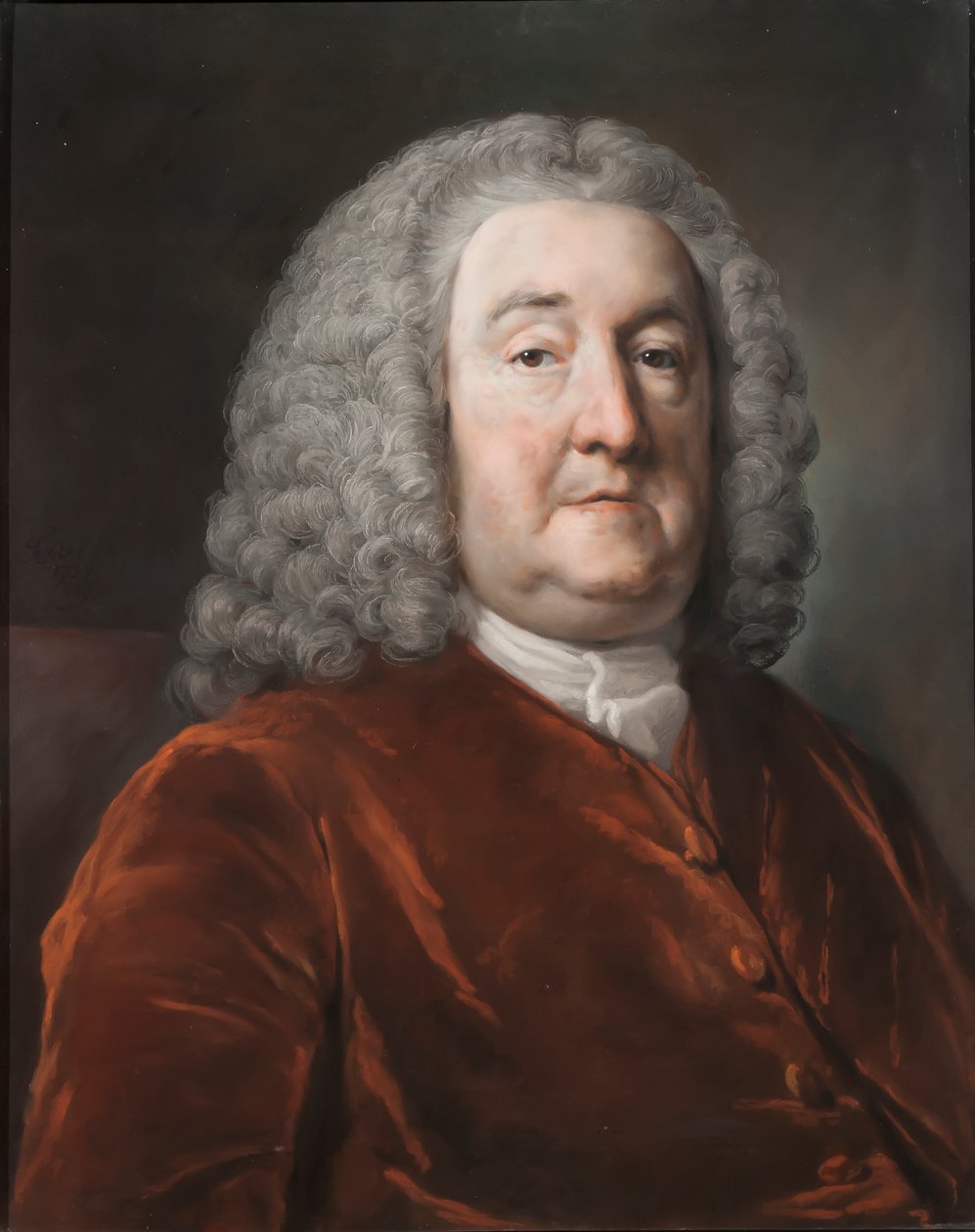 Portræt af Sir Edward Hulse, 1st Baronet, 1757 (pastel på papir) af Francis Cotes