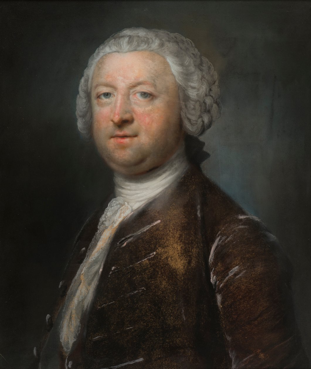 Portræt af Sir Orlando Bridgeman 4th Bt, ca. 1750-65 (pastel på papir) af Francis Cotes