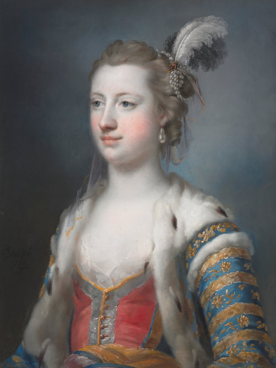 The Right Honorable Lady Mary Radcliffe 1732-1798, kone til Francis Eyre, Esq., 1755. af Francis Cotes