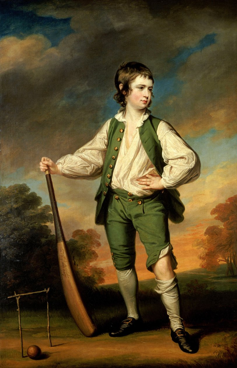 Den unge cricketspiller - Portræt af Lewis Cage, 1768 af Francis Cotes