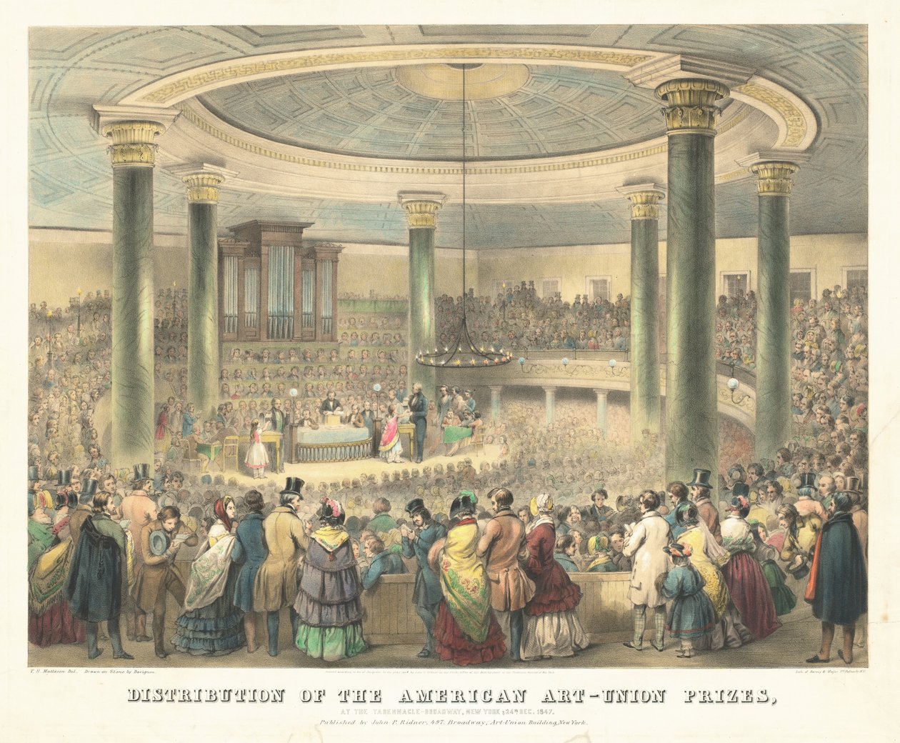 Uddeling af American Art-Union-priserne af Francis D