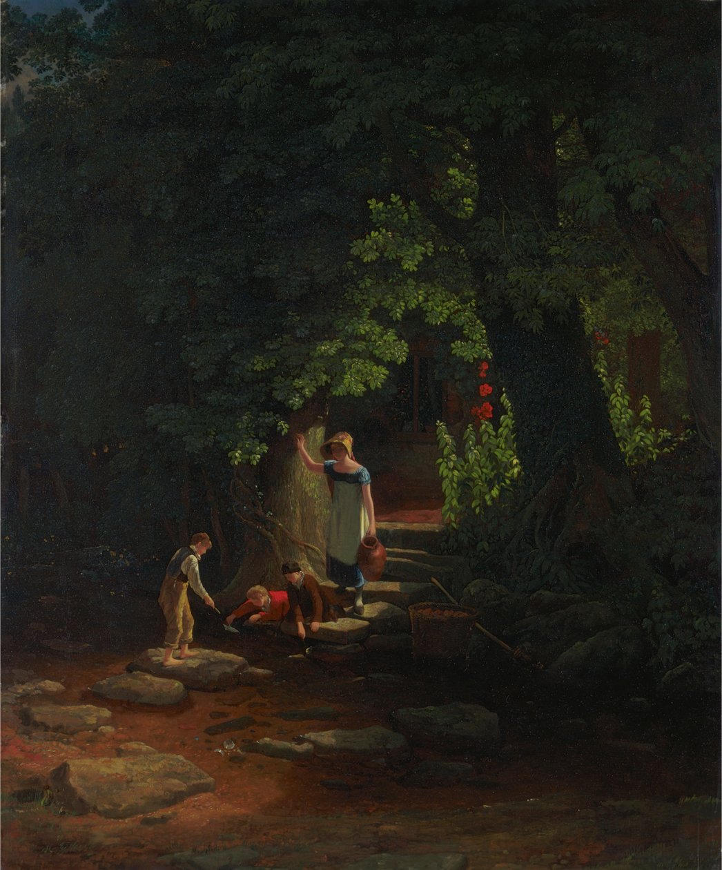 Børn ved en bæk af Francis Danby