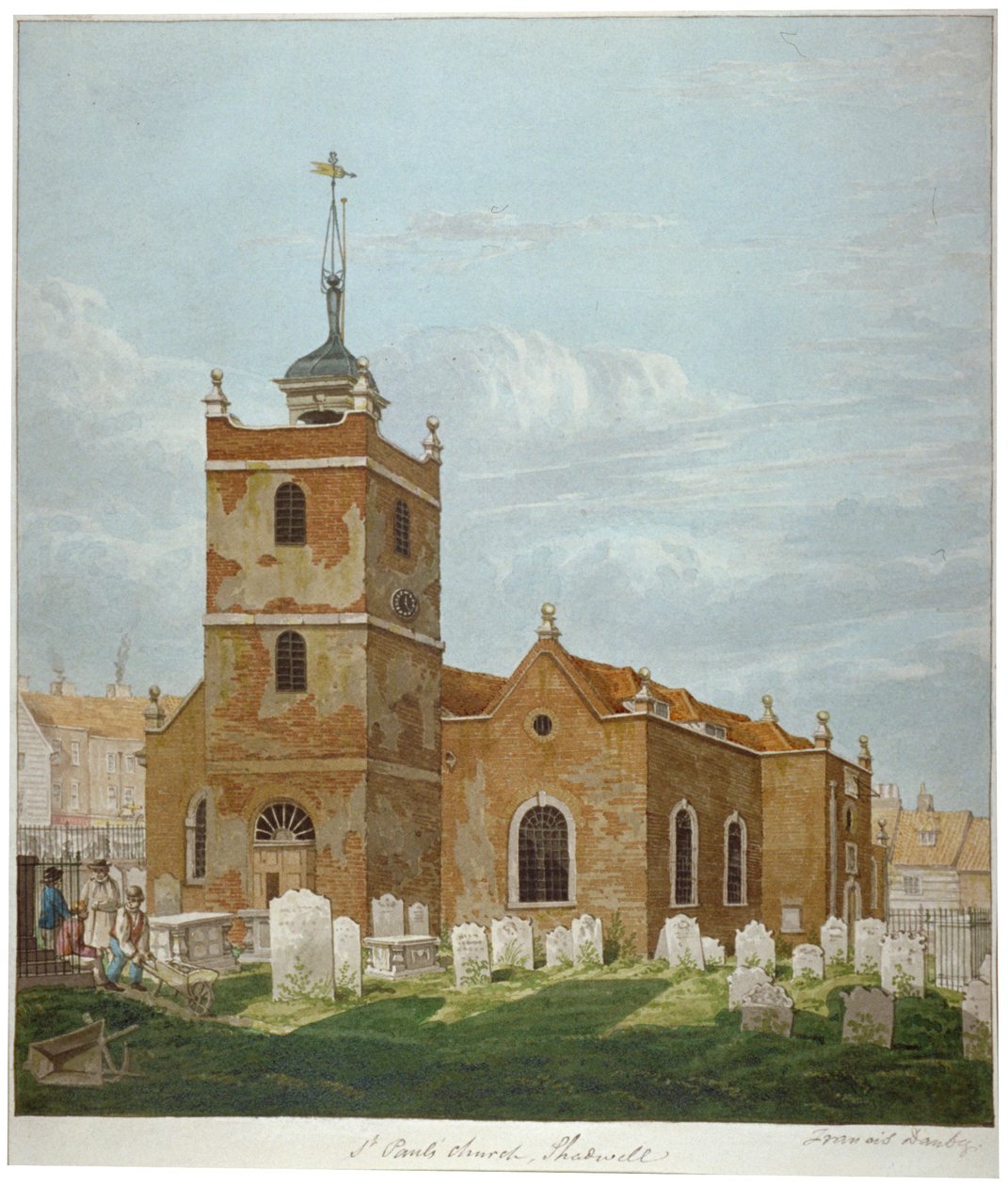 Church of St Paul, Shadwell, London, c1810 af Francis Danby