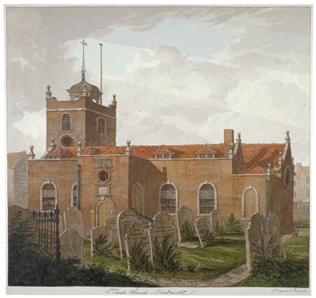 Church of St Paul, Shadwell, London, c1810 af Francis Danby