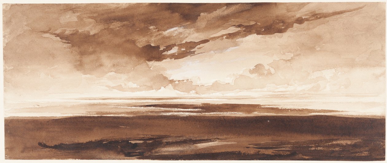 Panorama over kysten ved solnedgang af Francis Danby