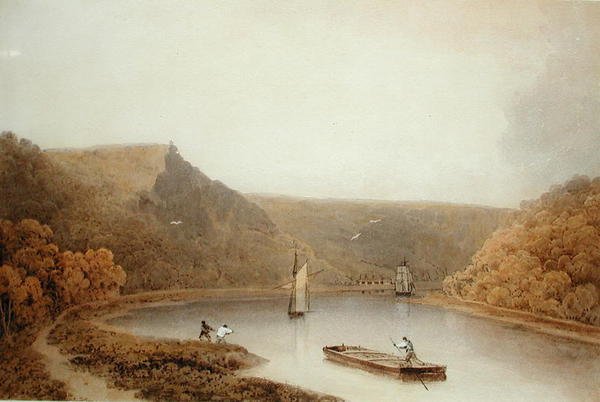 Avon Gorge nær Bristol (akvarel på papir) af Francis Danby