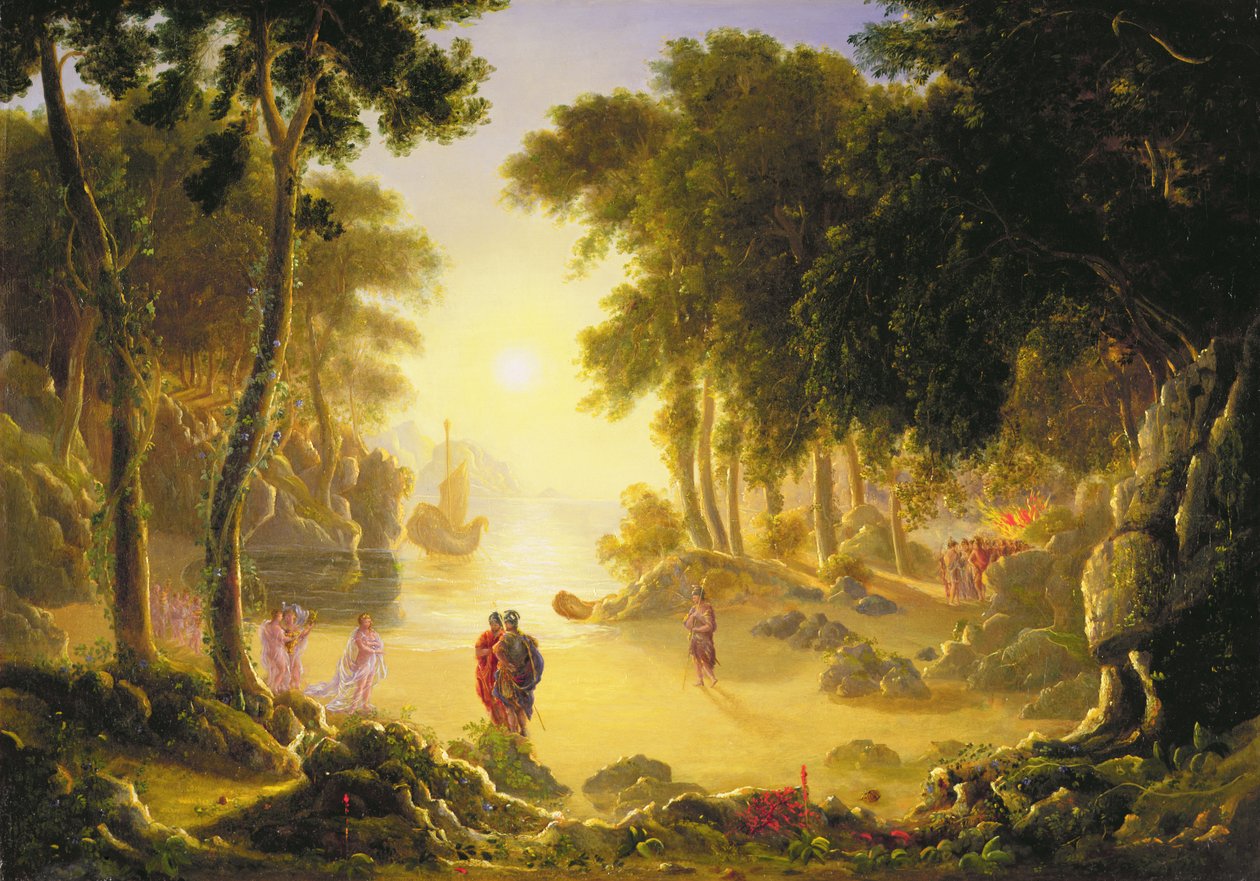 The Enchanted Island (olie på lærred) af Francis Danby