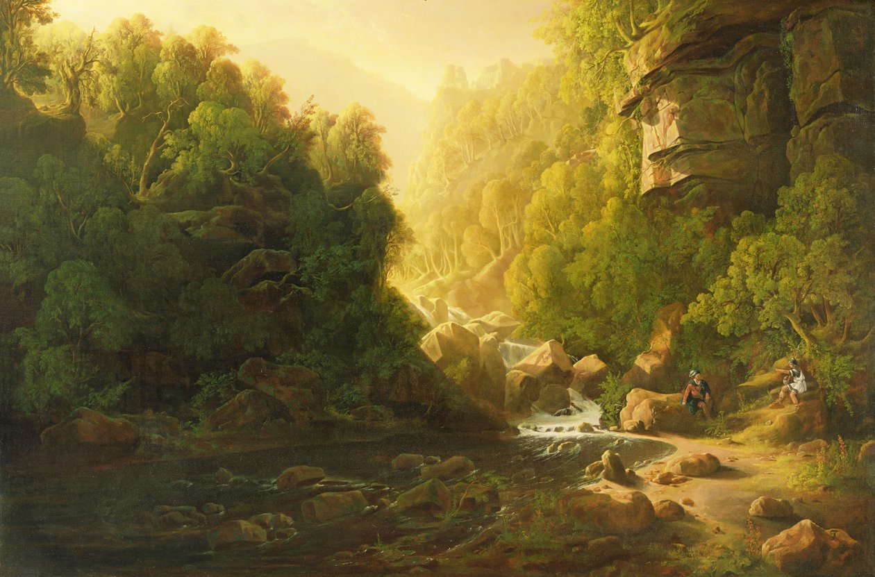 The Mountain Torrent, ca. 1820-30 (olie på lærred) af Francis Danby