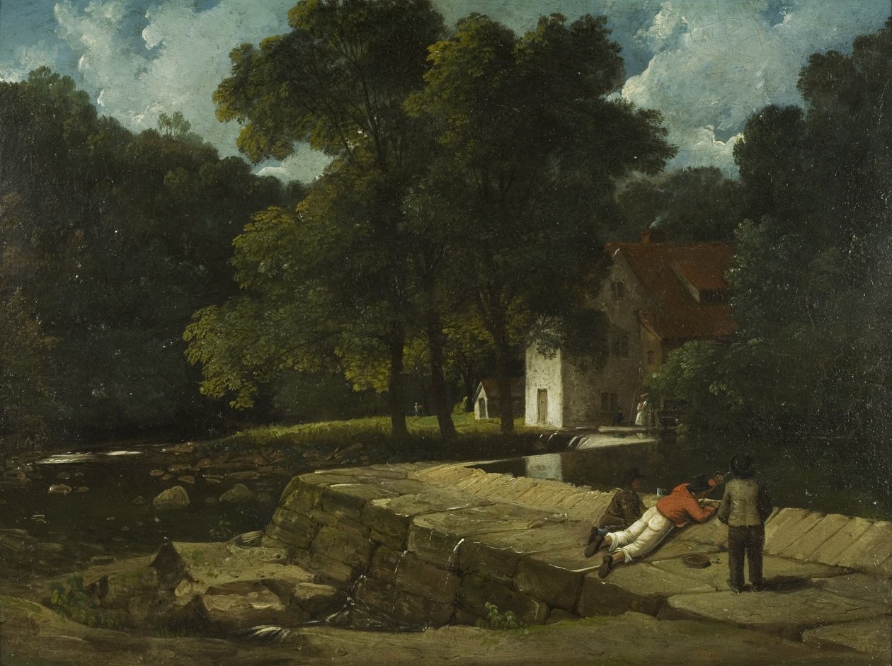 The Snuff Mill, Stapleton, ca. 1822 (olie om bord) af Francis Danby