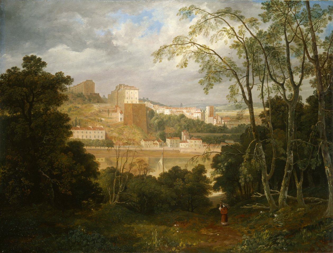 Udsigt over Clifton fra Leigh Woods, ca. 1818-20 (olie på panel) af Francis Danby